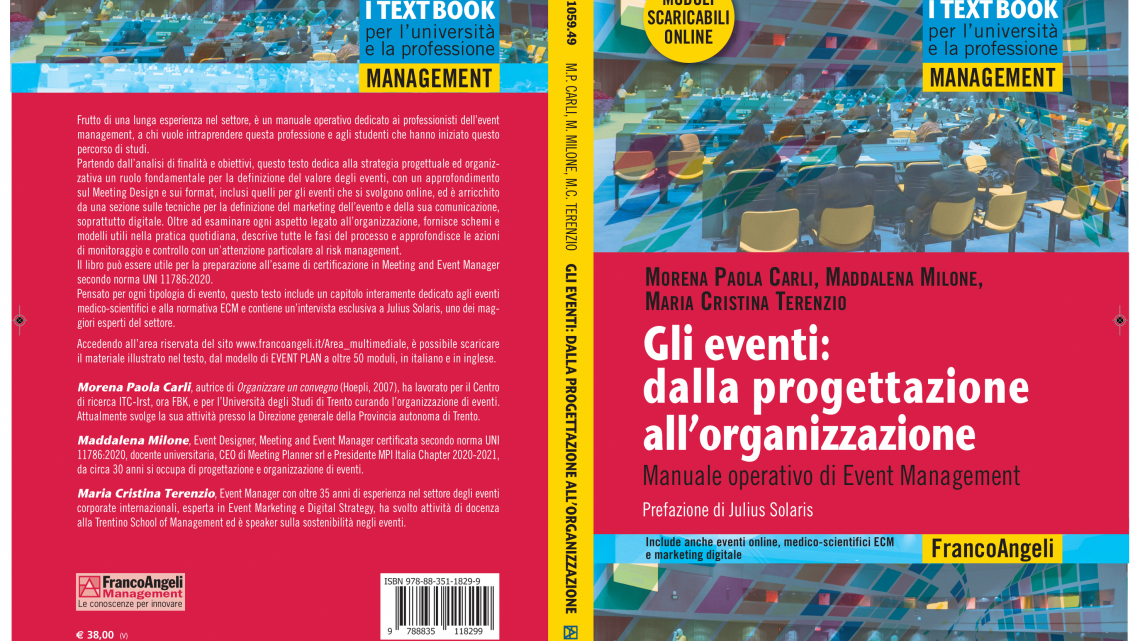Manuale per Event Manager: “Gli eventi: dalla progettazione all’organizzazione”